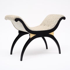 French Art Deco Curule Bench