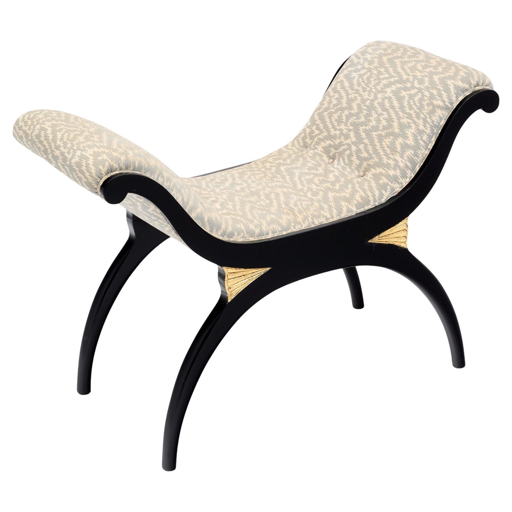 French Art Deco Curule Bench For Sale