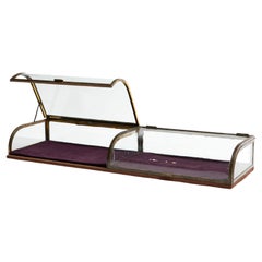 French Art Deco Curved Glass Countertop Showcase