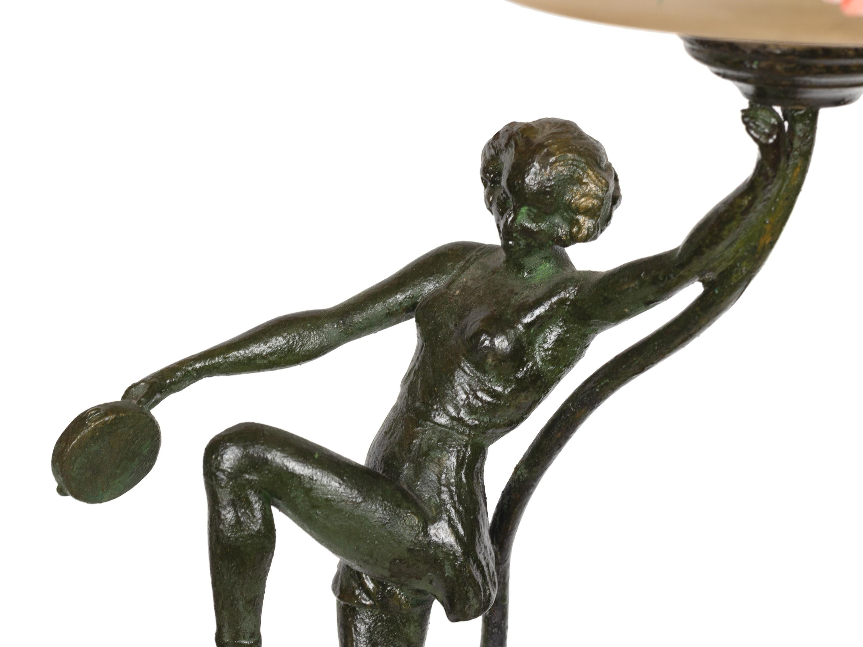 20ième siècle Lampe de table Art déco pour danseuse, 20e siècle en vente