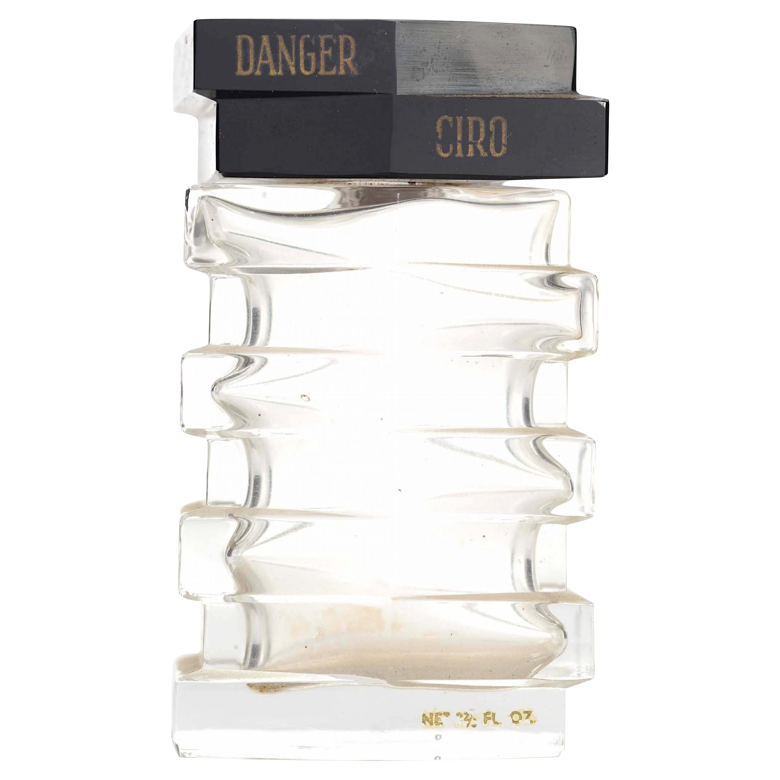 French Art Deco Danger for Ciro Brosse Perfume Bottle For Sale