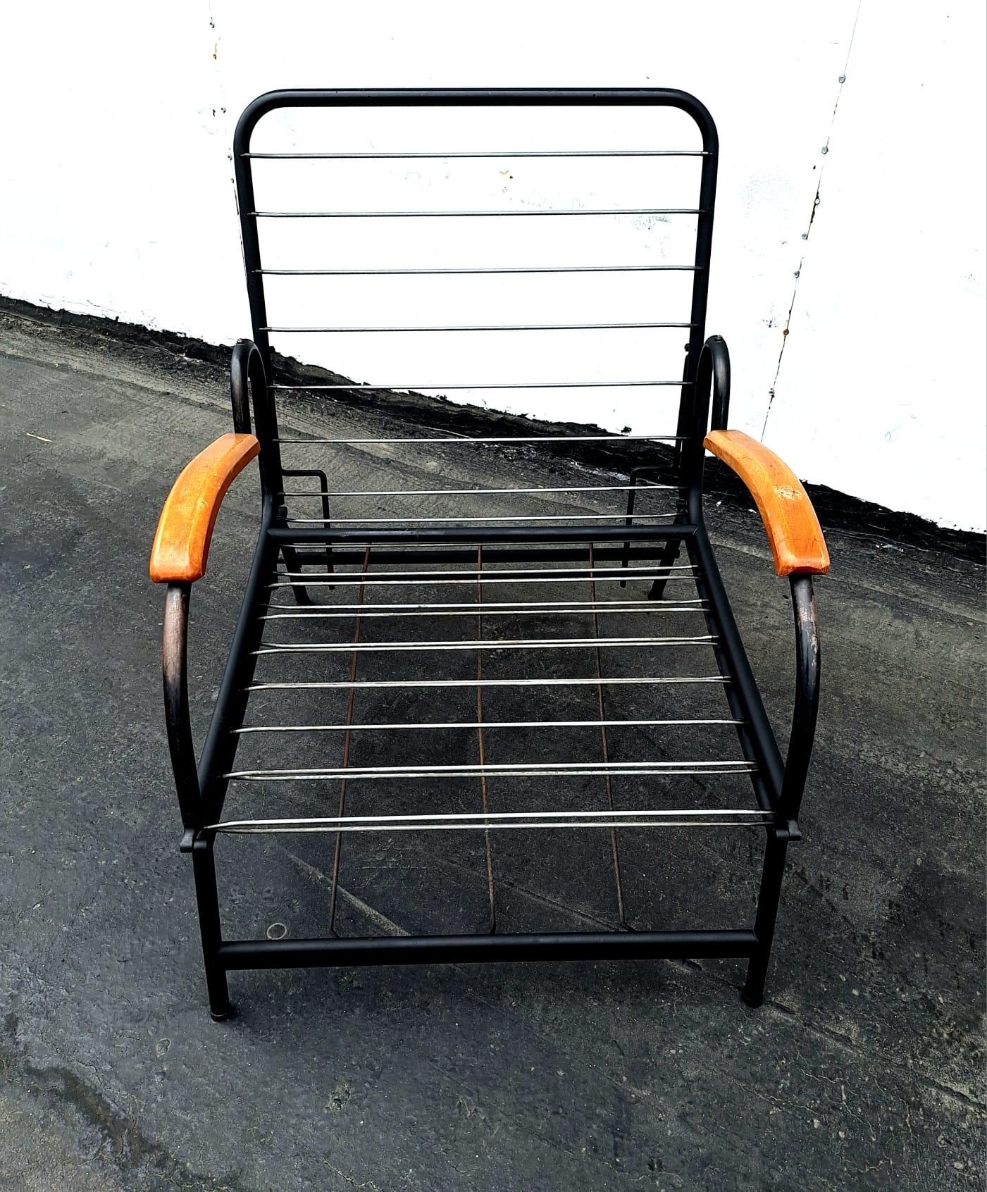 French Art Deco Daybed - Arm Chair For Sale 2