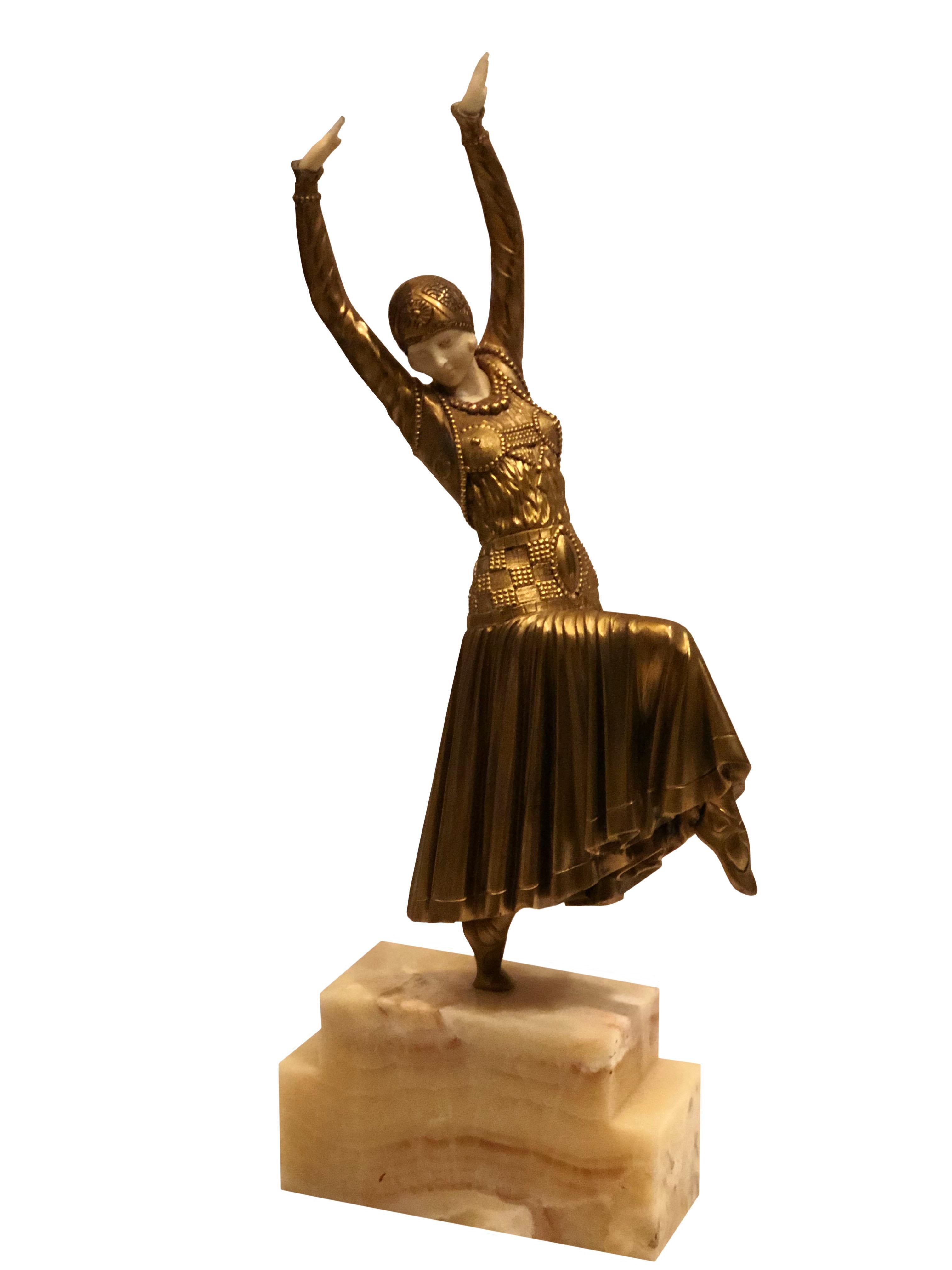 French Art Deco Demetre Chiparus Bronze Sculpture For Sale at 1stDibs