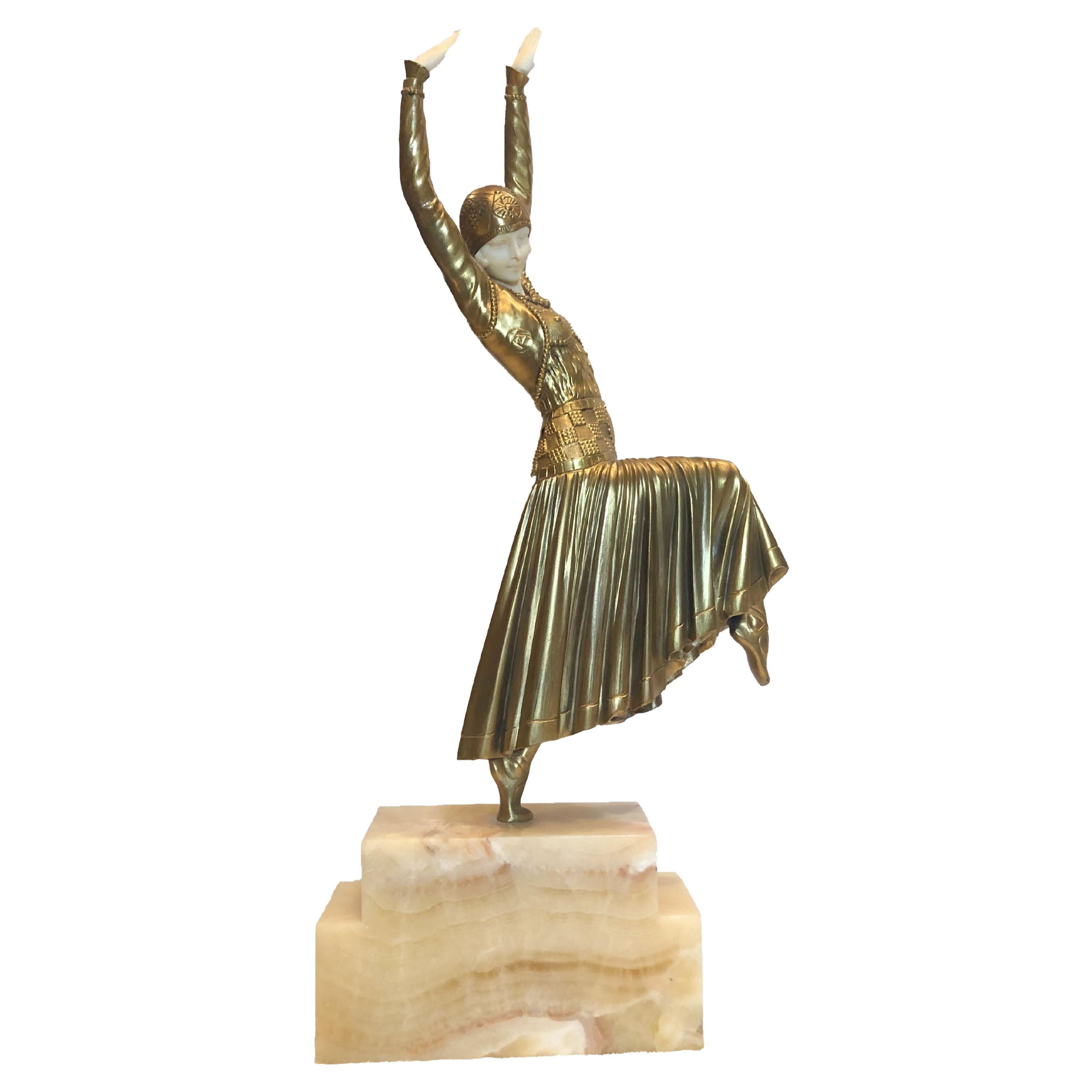 French Art Deco Demetre Chiparus Bronze Sculpture