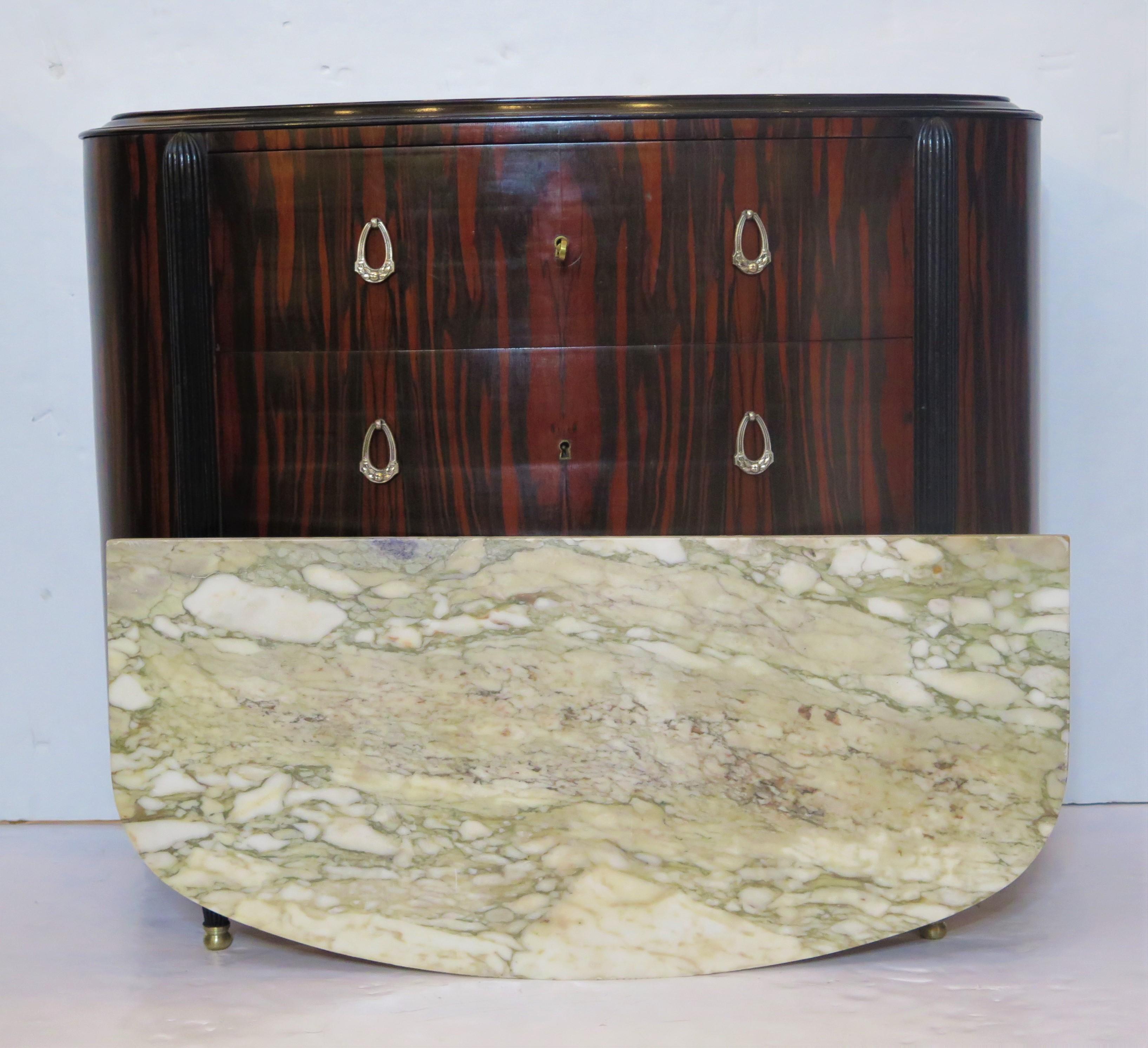 French Art Deco Demilune Commode For Sale 7