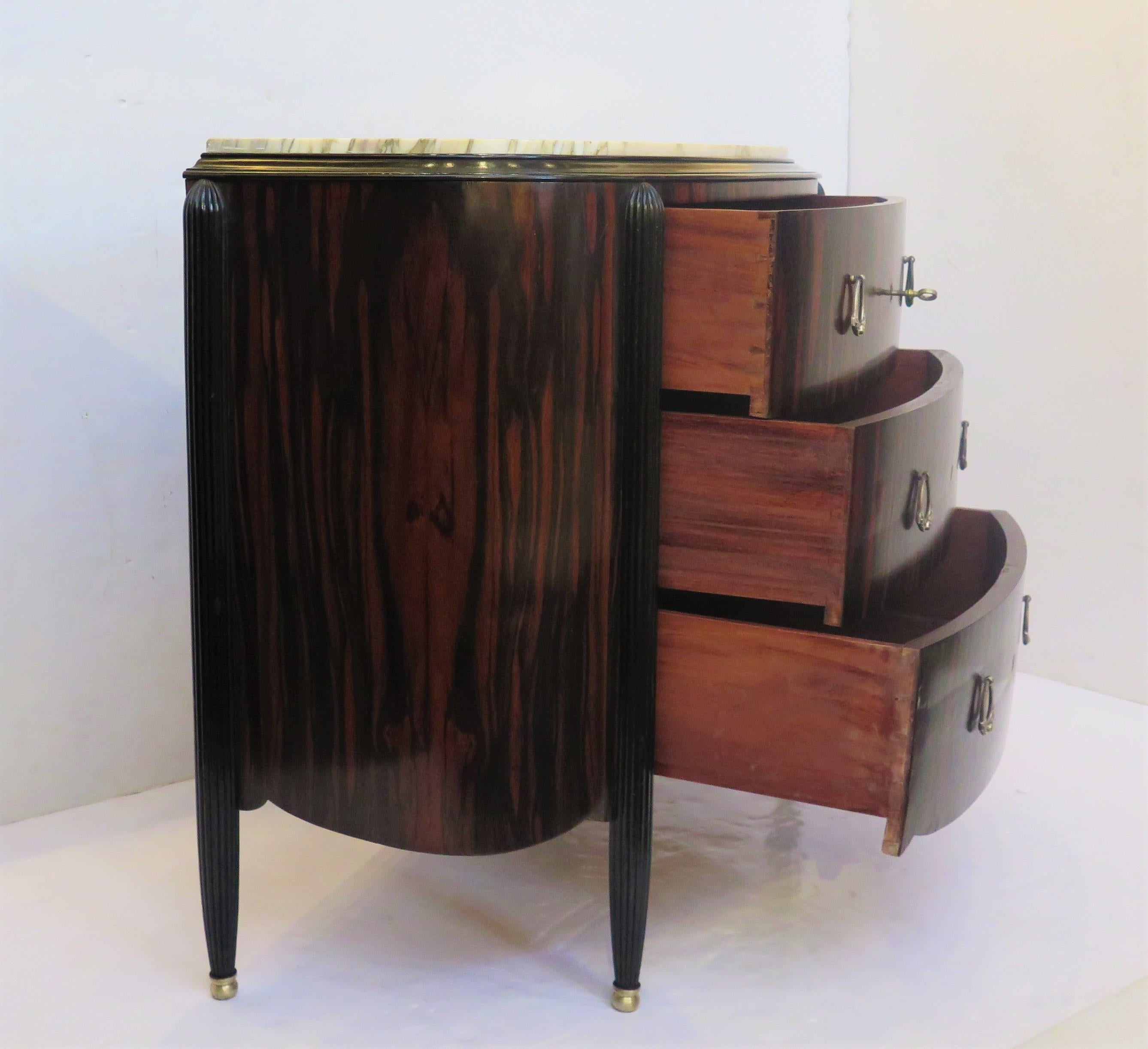 French Art Deco Demilune Commode For Sale 1