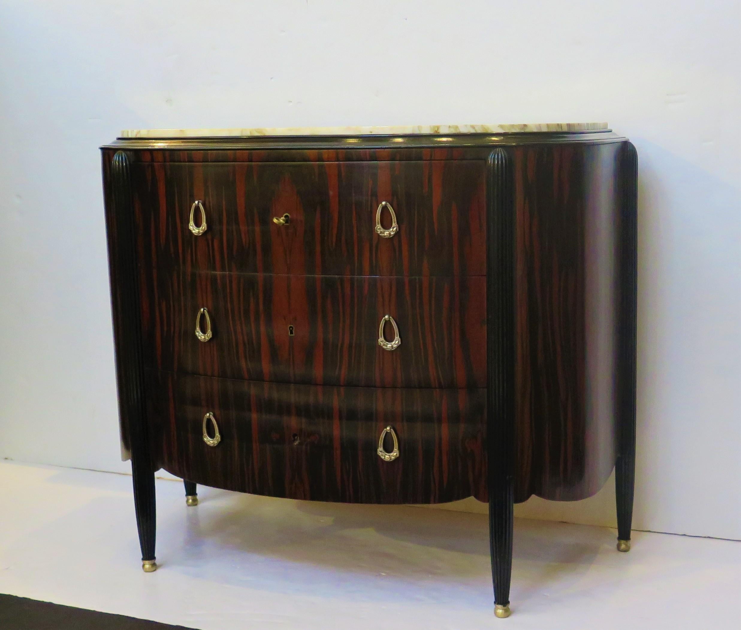 French Art Deco Demilune Commode For Sale 2