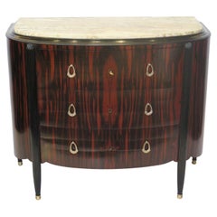 French Art Deco Demilune Commode