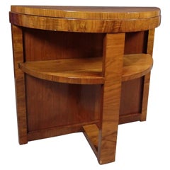 French Art Deco Demilune Console Table
