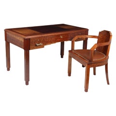 French Art Deco Desk and Chair