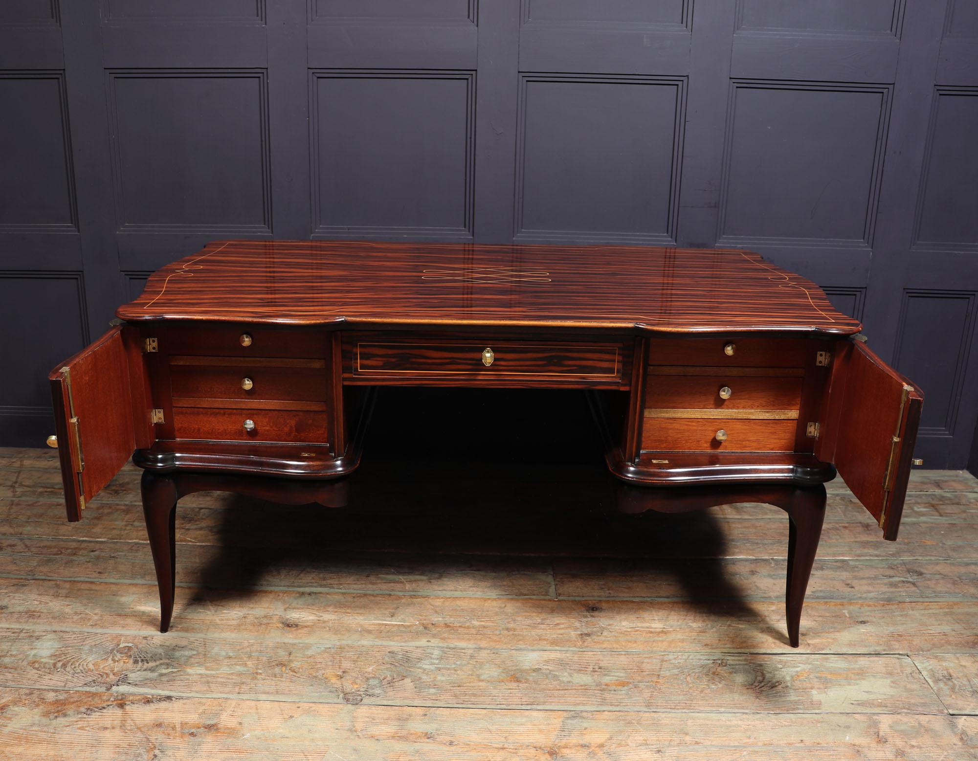 French Art Deco Desk in Macassar Ebony, 1930 5