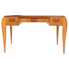 French Art Deco Desk in Oak