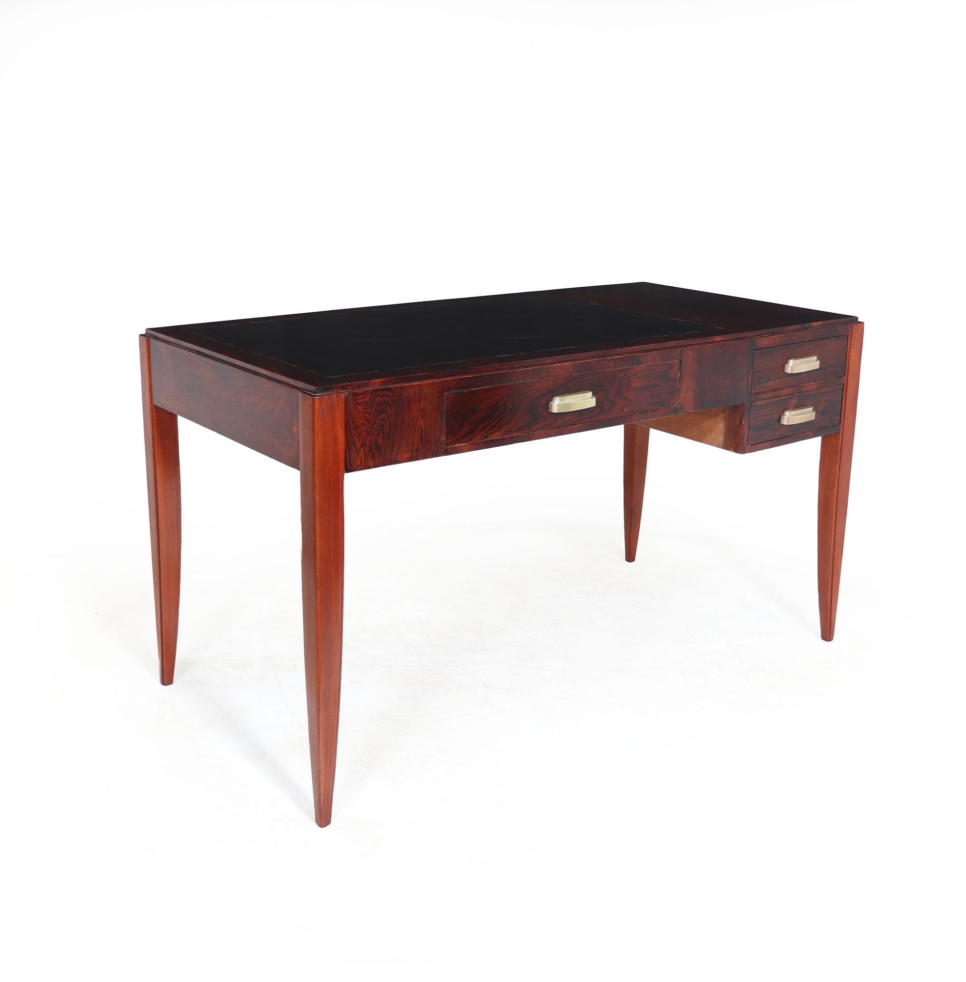 Early 20th Century French, Art Deco Desk in Rosewood