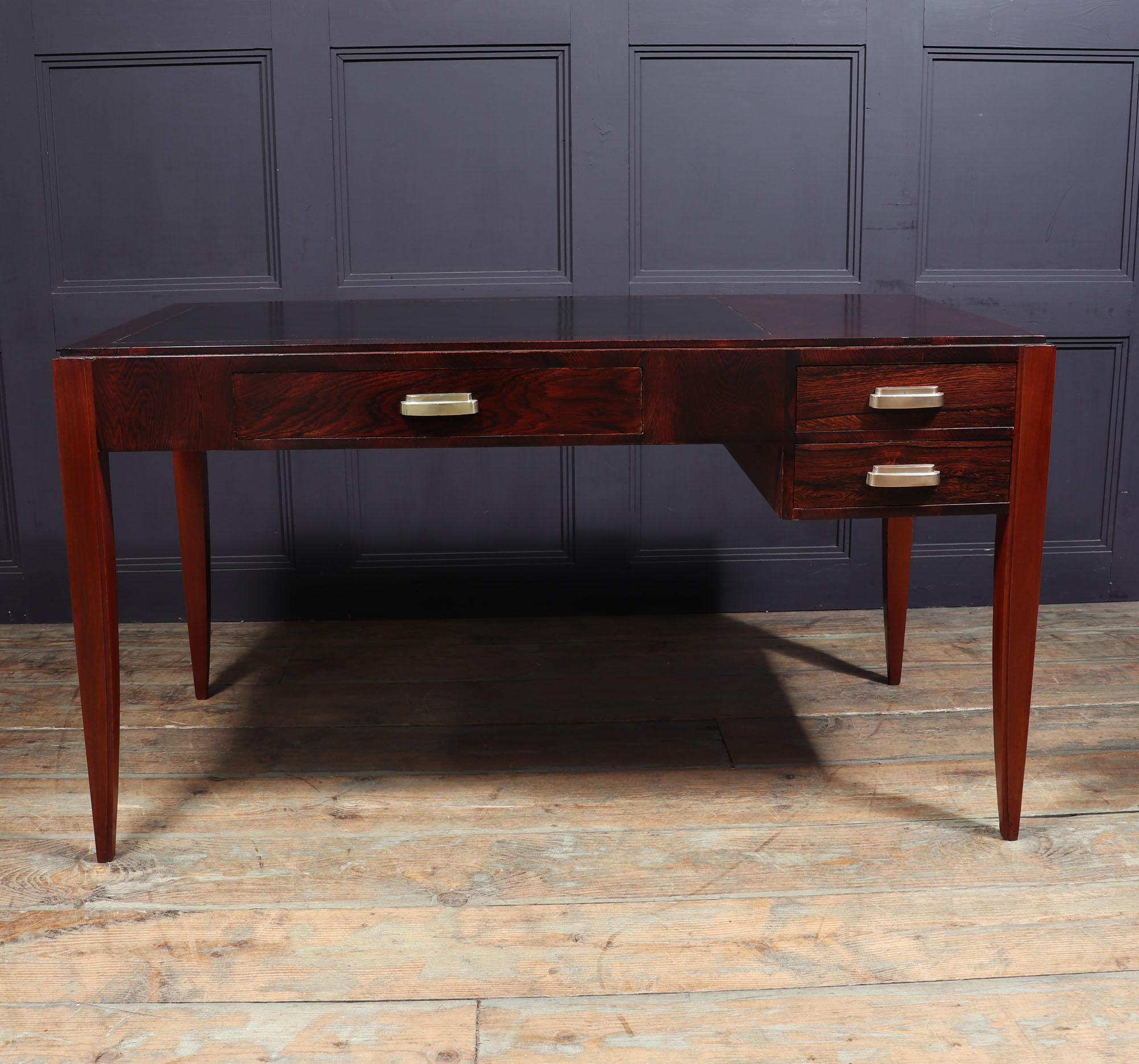 French, Art Deco Desk in Rosewood 4