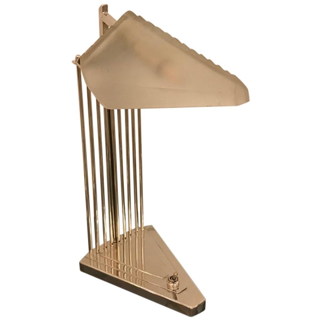 French Art Deco Desk Lamp Signed by Gênet et Michon For Sale