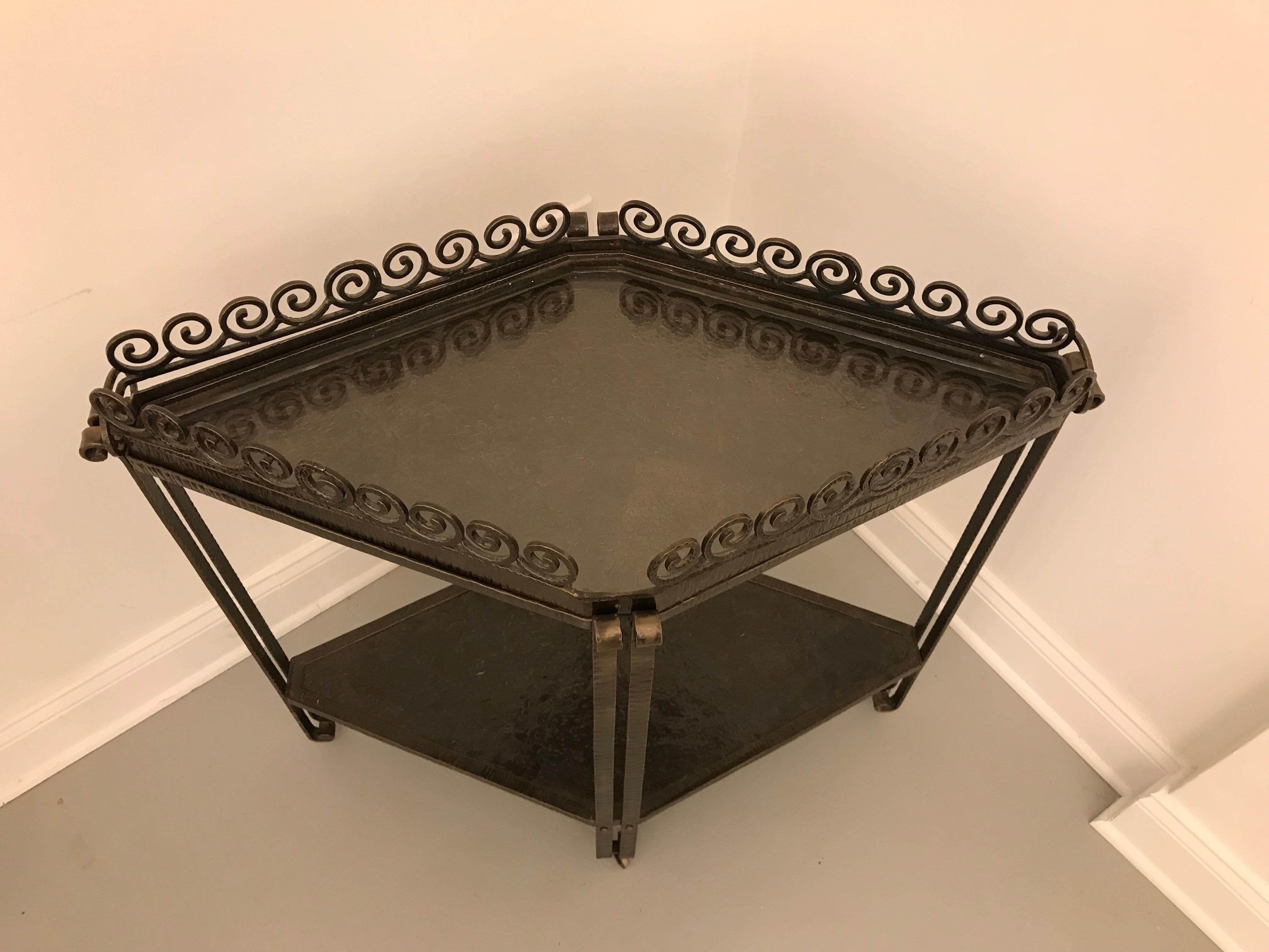 20th Century French Art Deco Diamond Accent Table or Cart For Sale