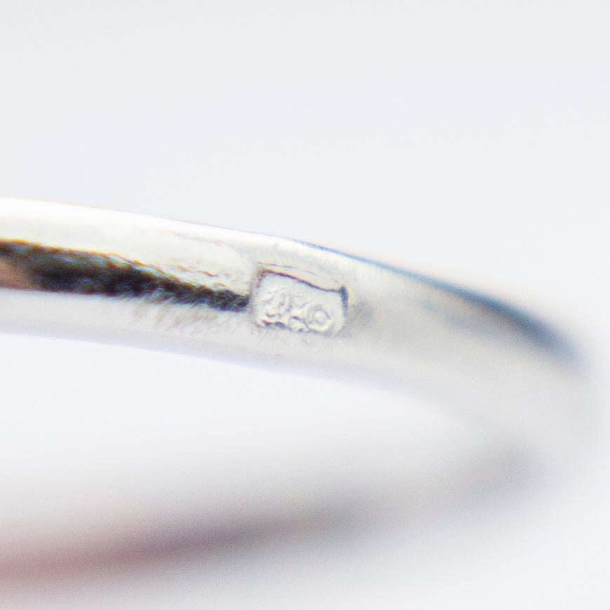 Französischer Art Deco Diamant und Australischer Saphir Ring im Angebot 2