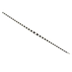 Französisches Art Deco Armband mit Diamanten und Onyx