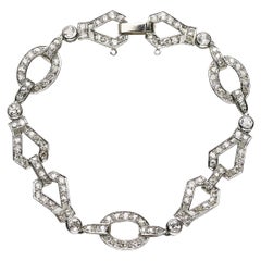 Bracelet Art déco français en diamant et platine, Circa 1930