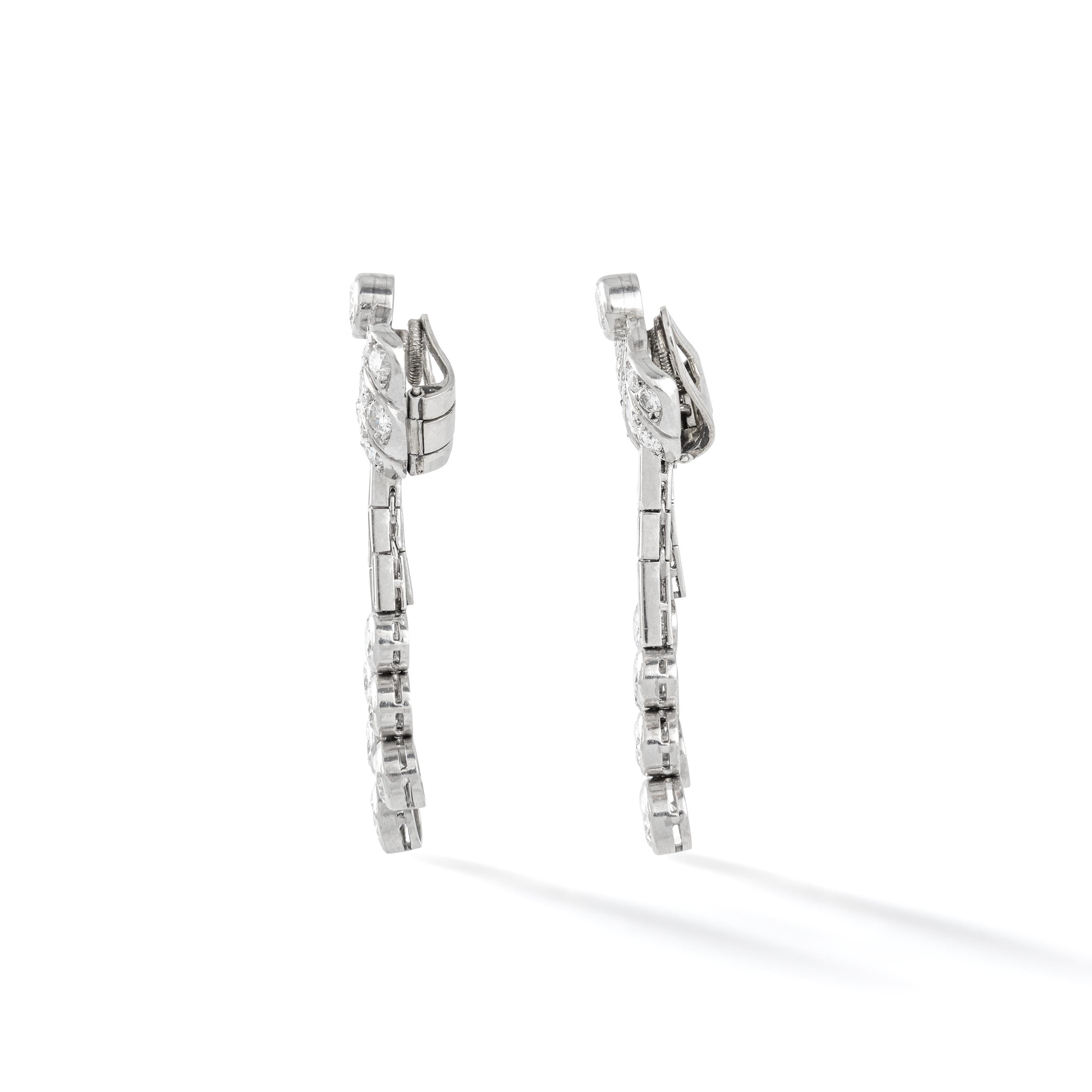 art deco earrings diamond