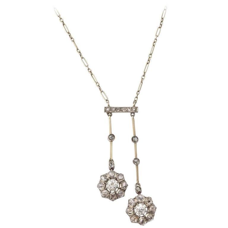 French Art Deco Diamond and Platinum Neglige For Sale