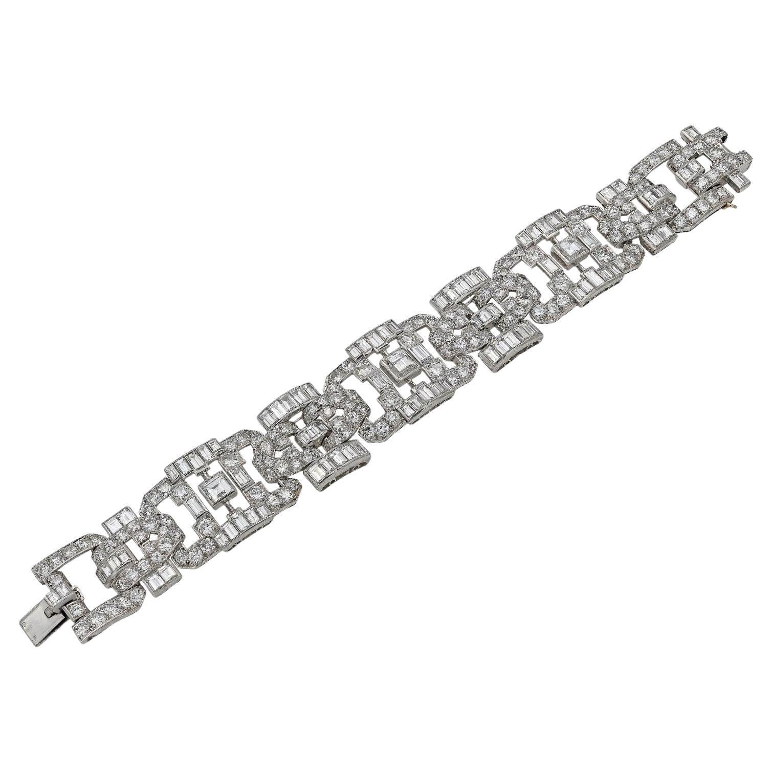 French Art Deco Diamond Bracelet, circa 1935