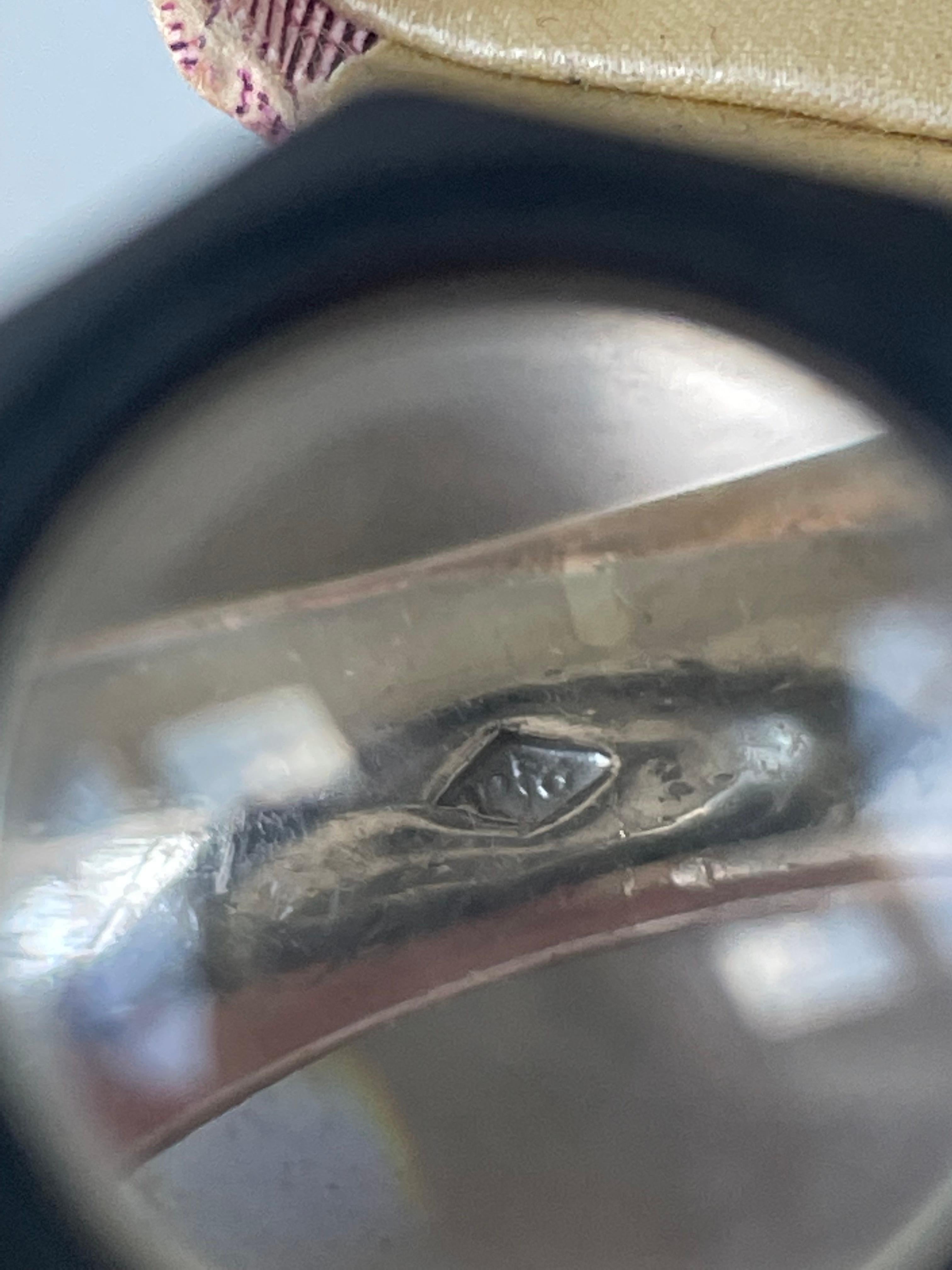 Cobblestone-Ring mit Diamanten im Art déco-Stil im Zustand „Gut“ im Angebot in Hummelstown, PA