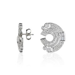 French Art Deco Diamond Earrings