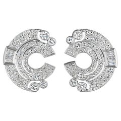 French Art Deco Diamond Earrings