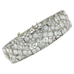 French Art Deco Diamond Link Platinum Bracelet