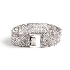 French Art Deco Diamond Platinum Bracelet