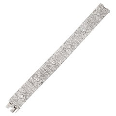 Bracciale Art Deco francese in platino con diamanti