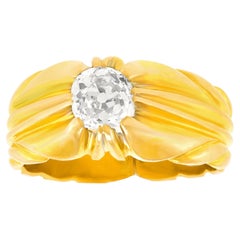 Bague Art déco française avec diamants