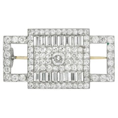 French Art Deco Diamond Set Brooch by Lambert Frères