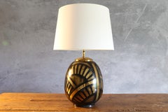 Lampe de table Dinanderie Art Déco par Obert, années 1930 - Era Adnet Linossier