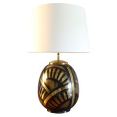 Lampe de table Dinanderie Art Déco par Obert, années 1930 - Era Adnet Linossier