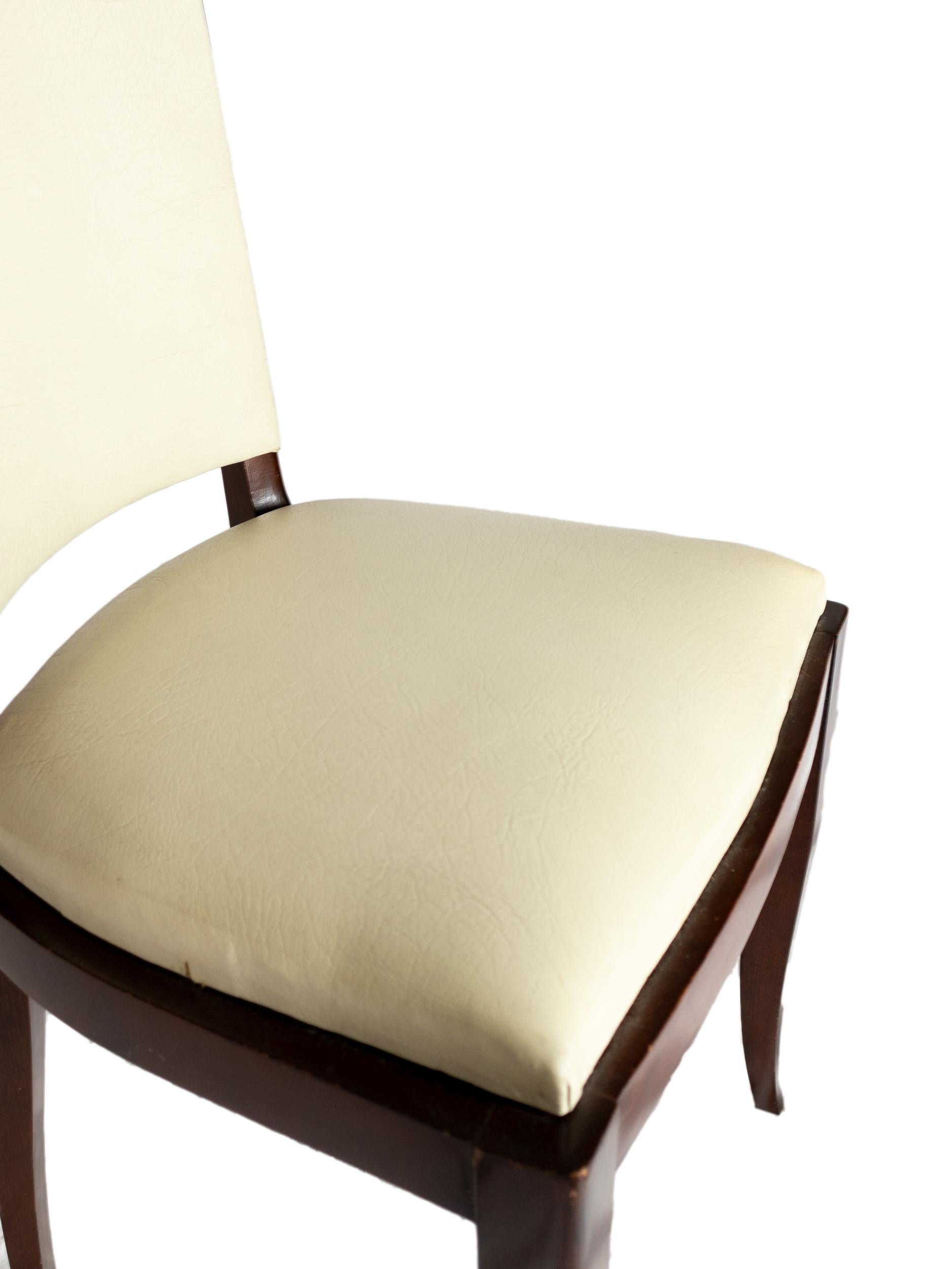 Silla de Comedor Art Decó Francesa, Siglo XX en venta 3