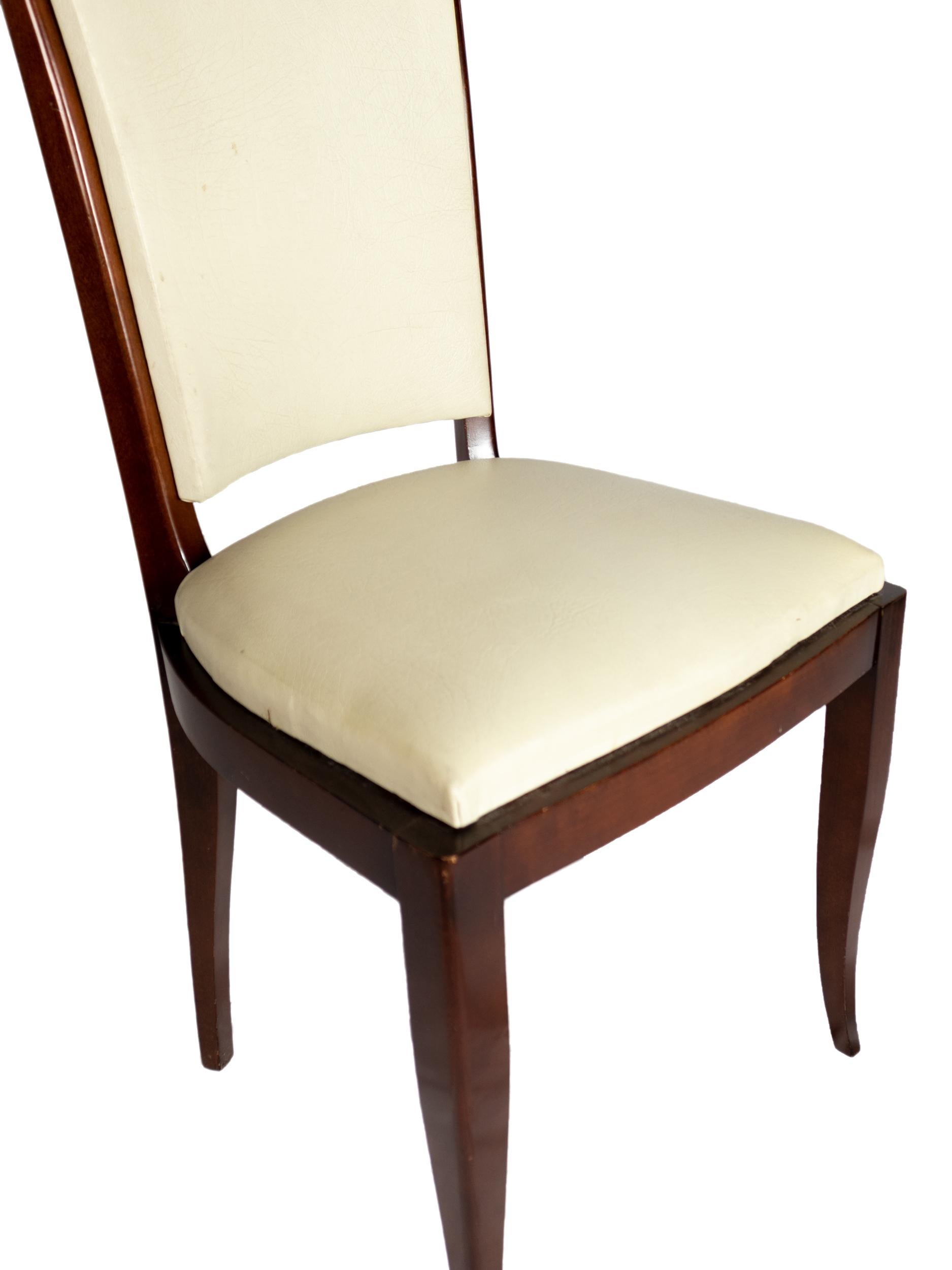 Silla de Comedor Art Decó Francesa, Siglo XX en venta 2