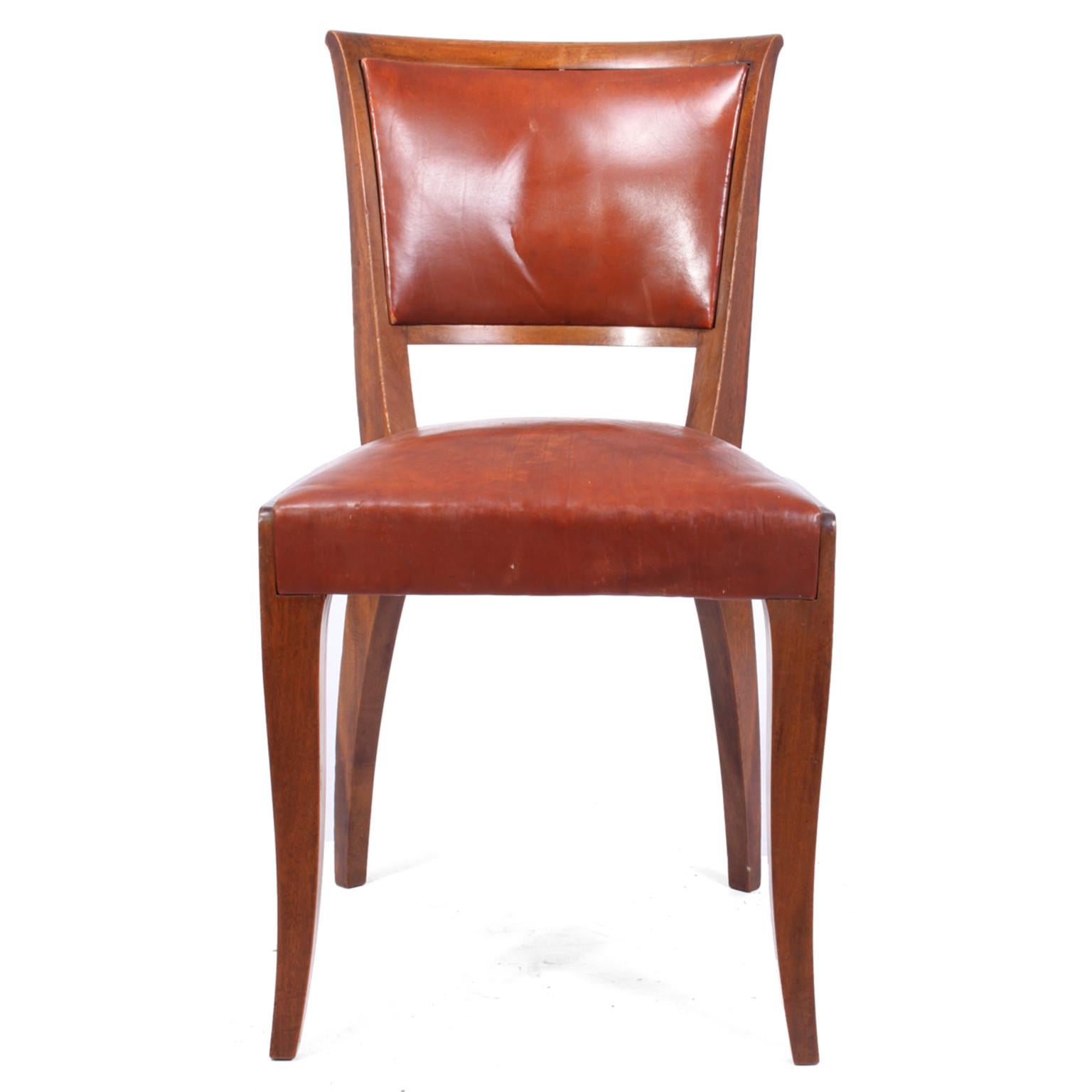 Mid-20th Century French Art Deco Dining Chairs, circa 1930