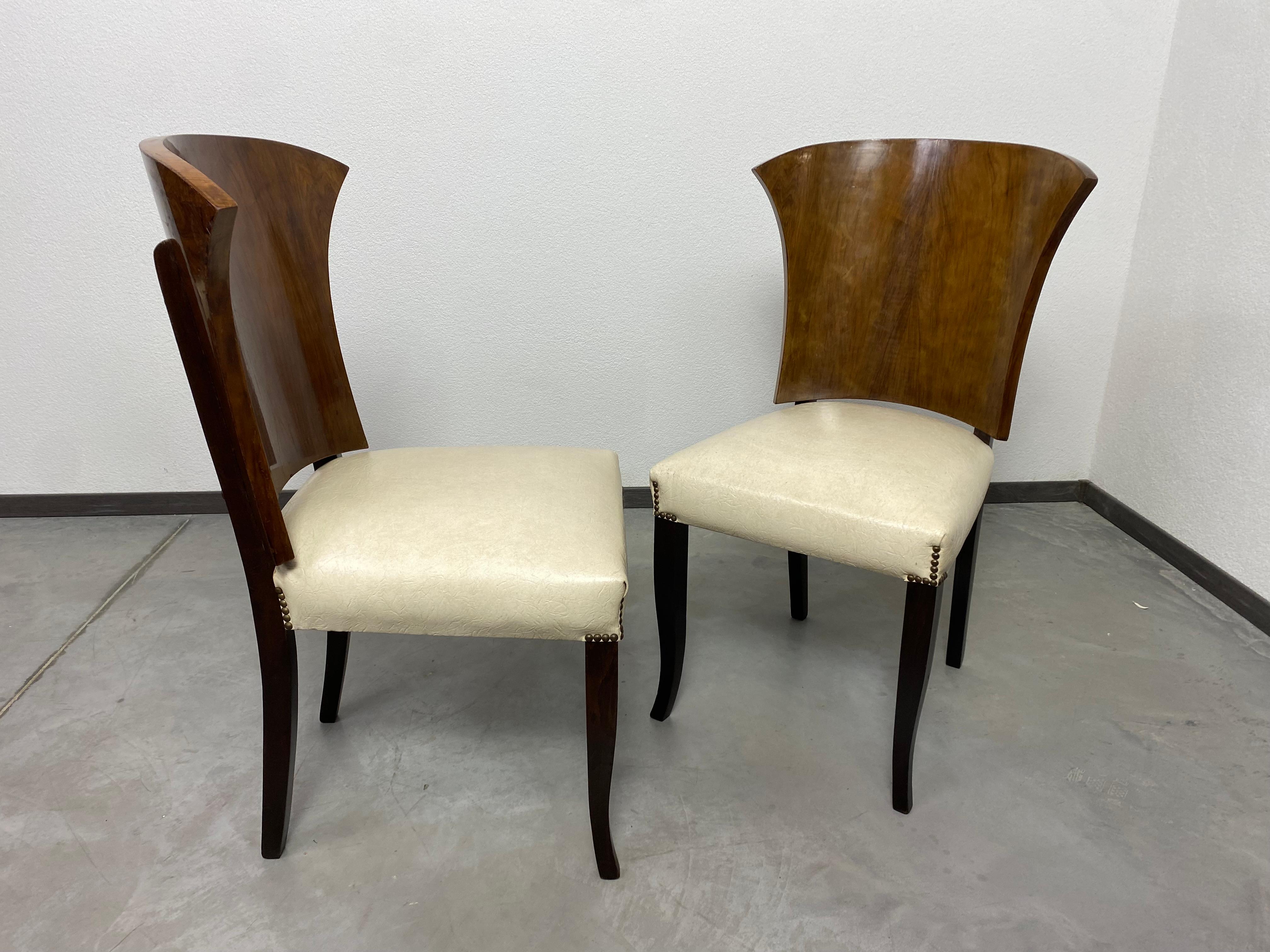 Mid-20th Century French art deco dining chairs For Sale