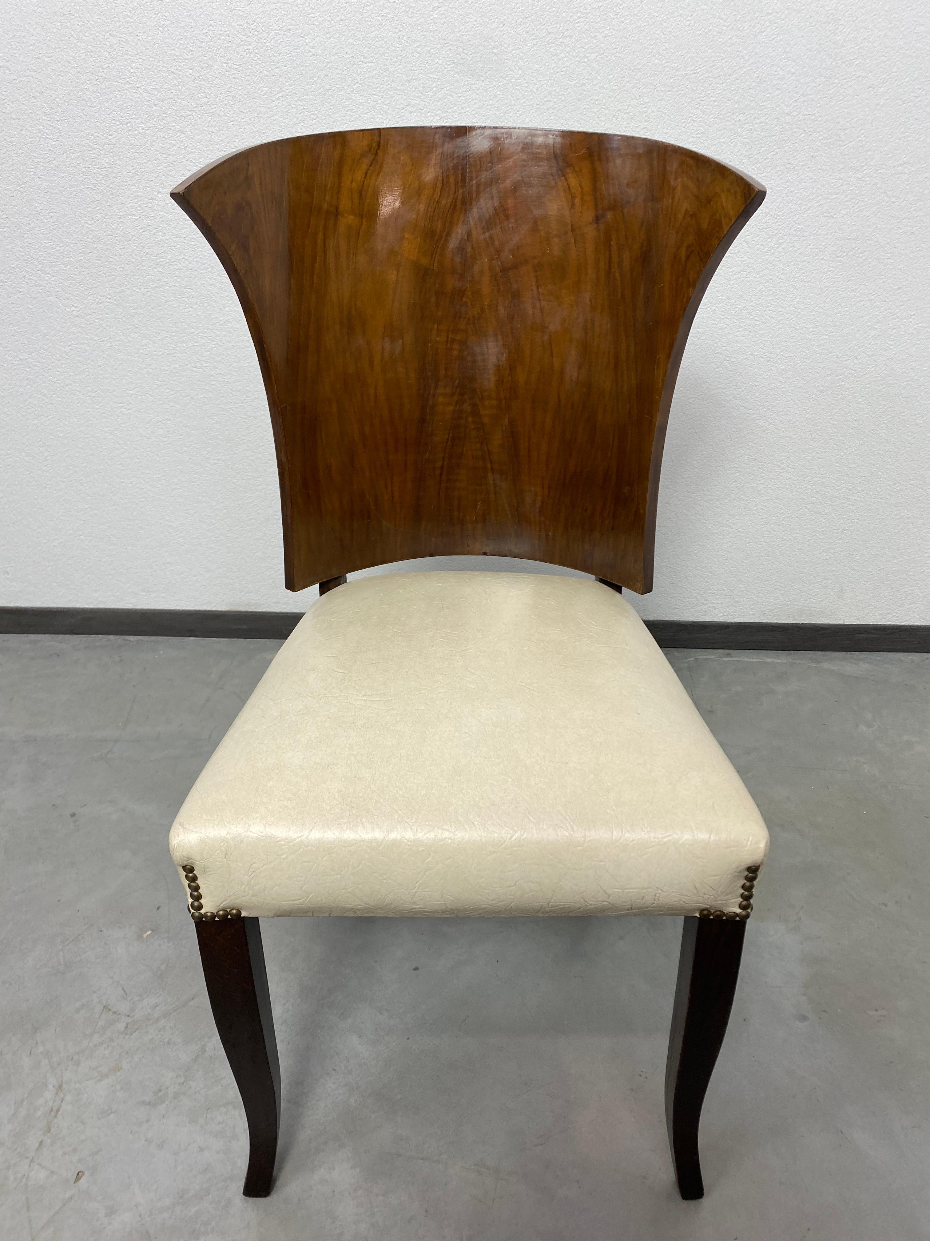 French art deco dining chairs For Sale 1