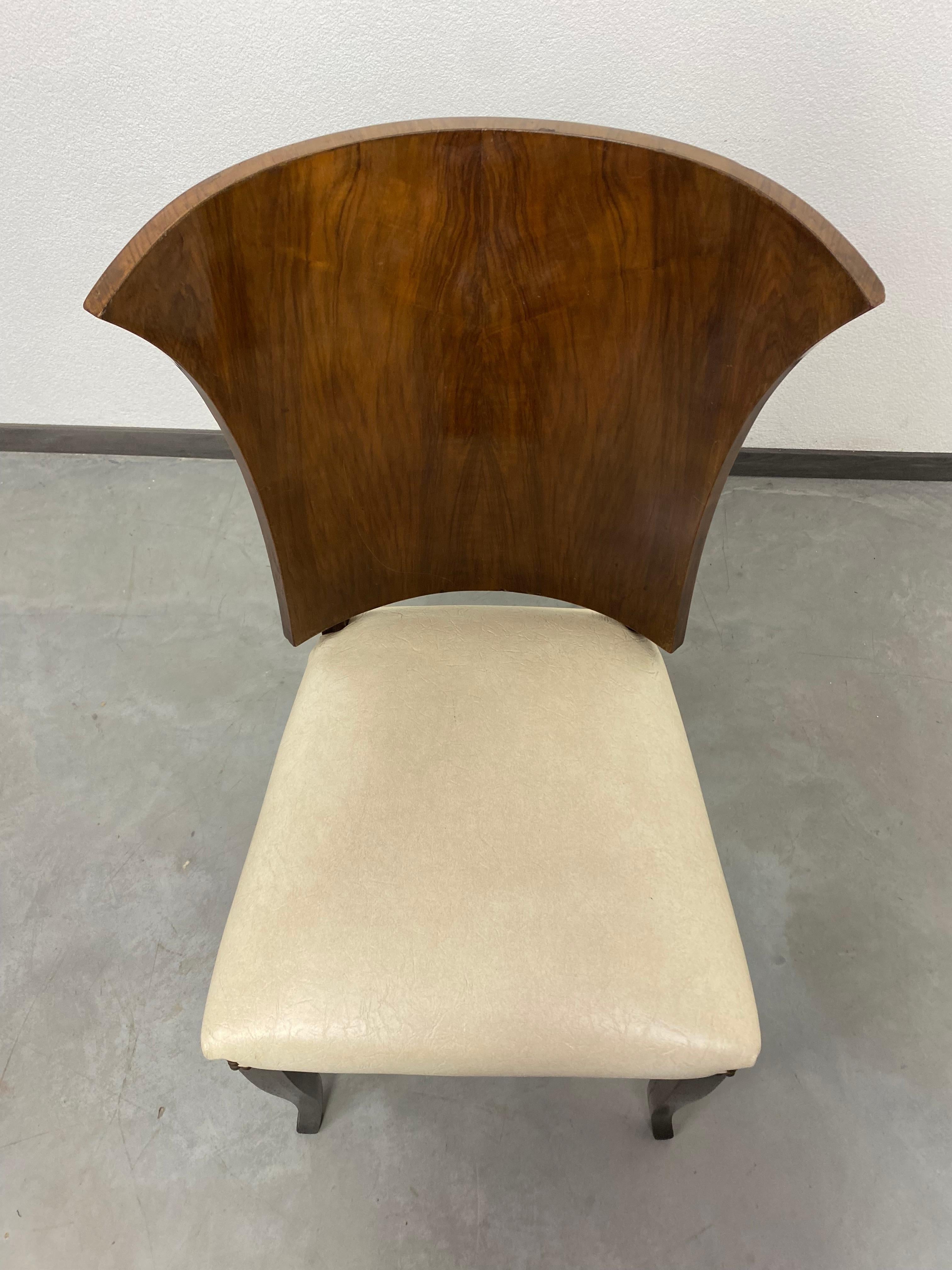 French art deco dining chairs For Sale 3