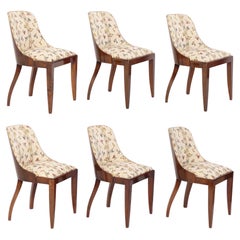 French Art Deco Dining Chairs Refinished Reupholstered