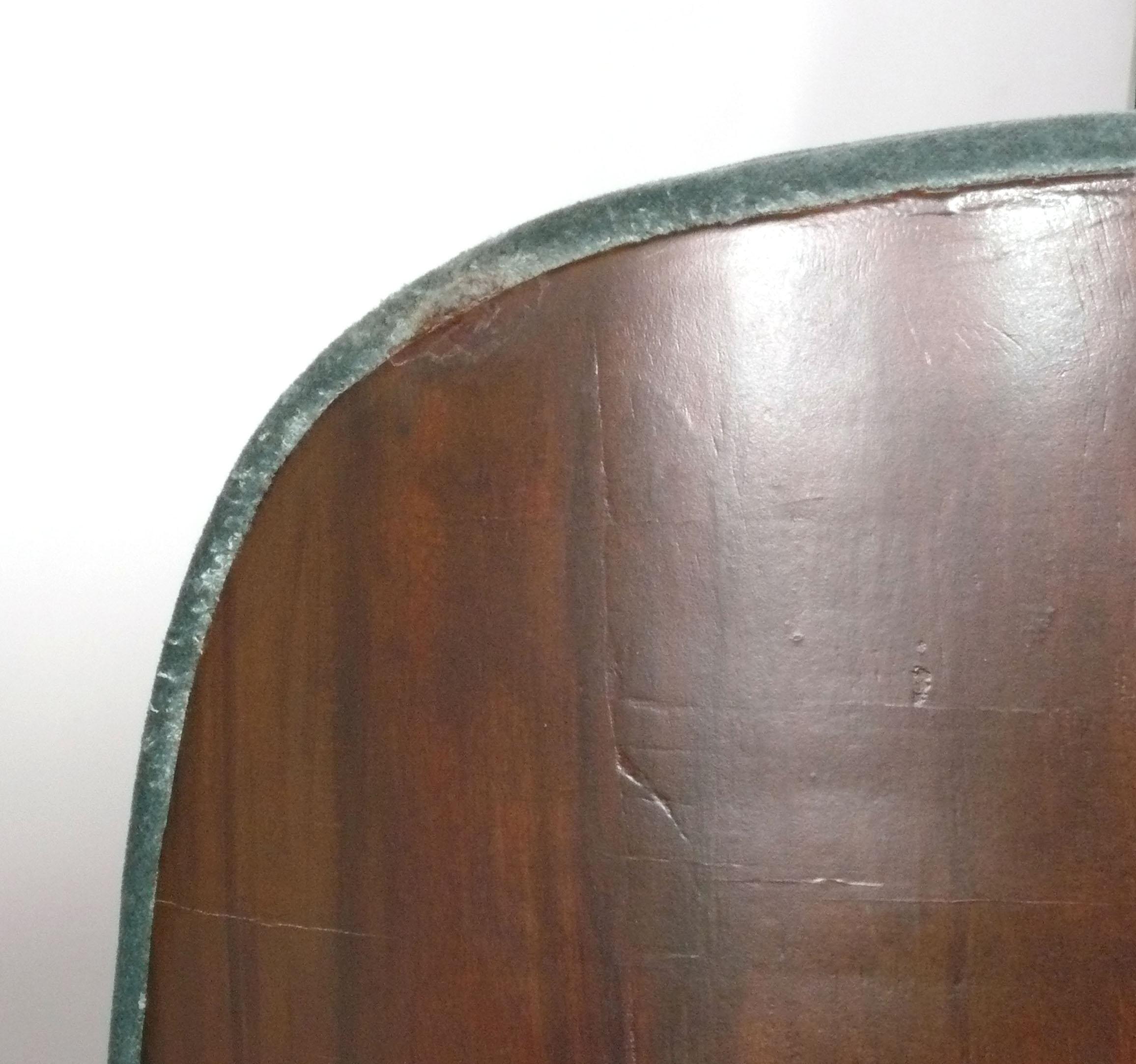 French Art Deco Dining Chairs Reupholstered in Pierre Frey Velvet For Sale 1