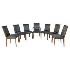 French Art Deco Dining Chairs – Set of 7