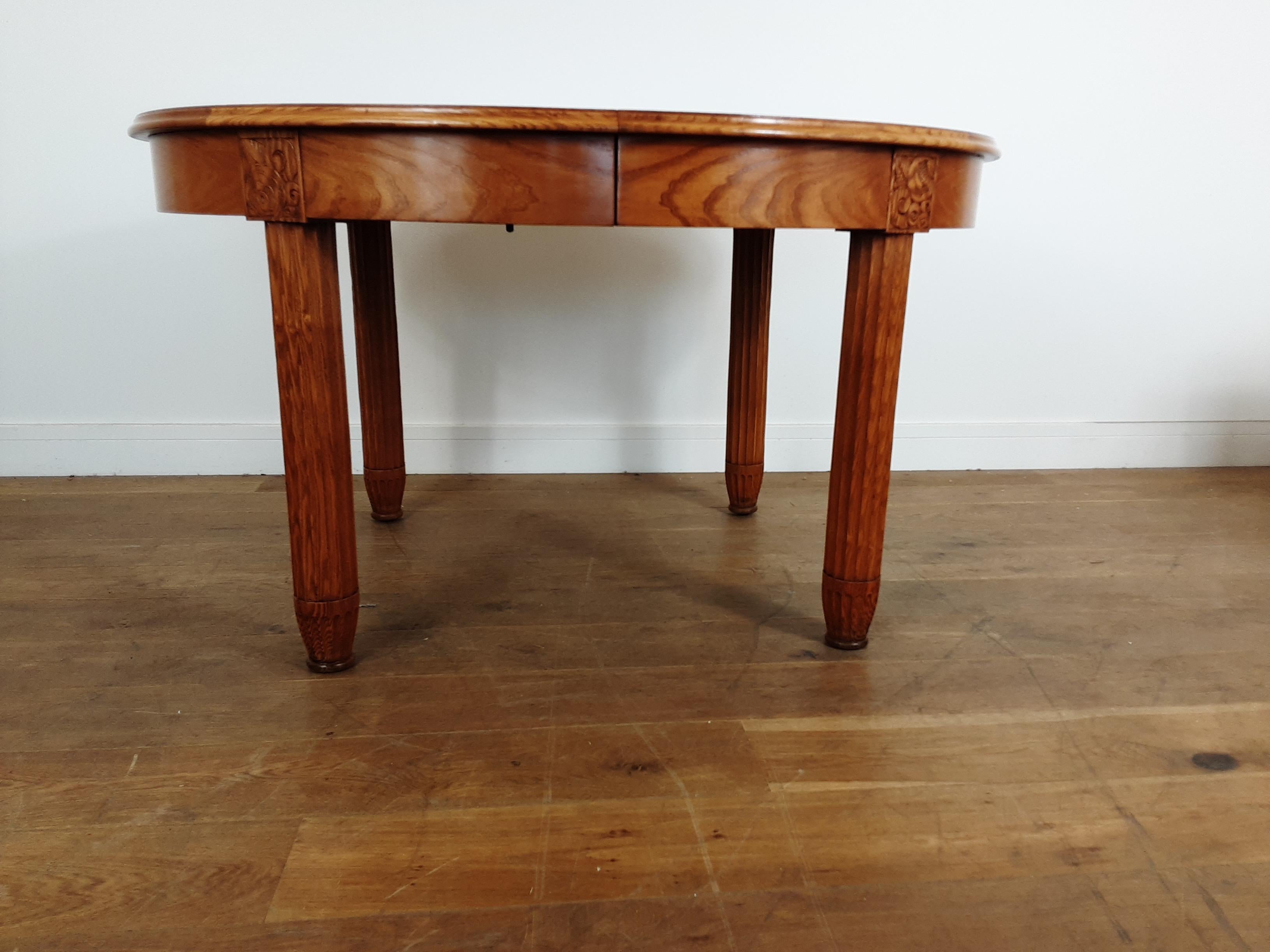 French Art Deco Dining Suite in Satinwood and Burr Elm by Léon Jallot For Sale 7