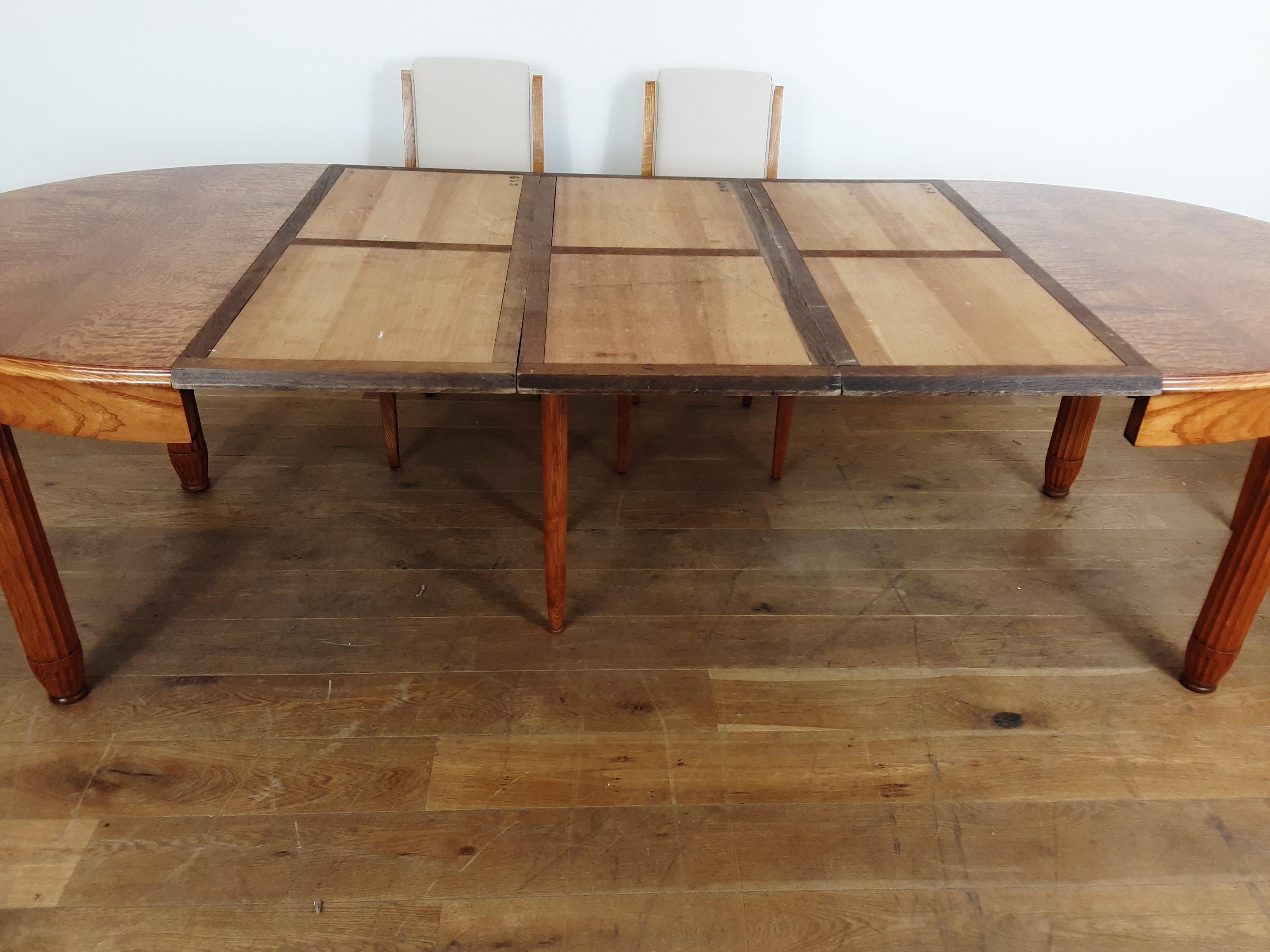 French Art Deco Dining Suite in Satinwood and Burr Elm by Léon Jallot For Sale 3