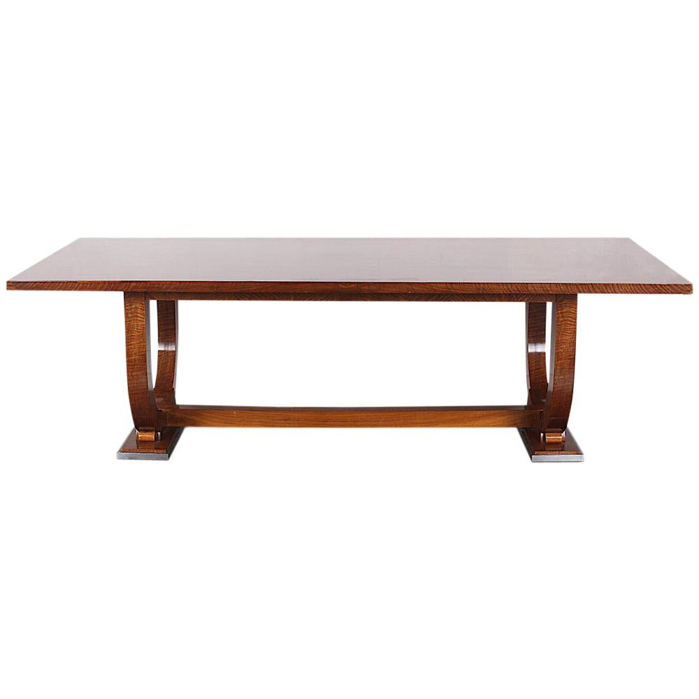 French Art Deco Dining Table by 'Jules Leleu'