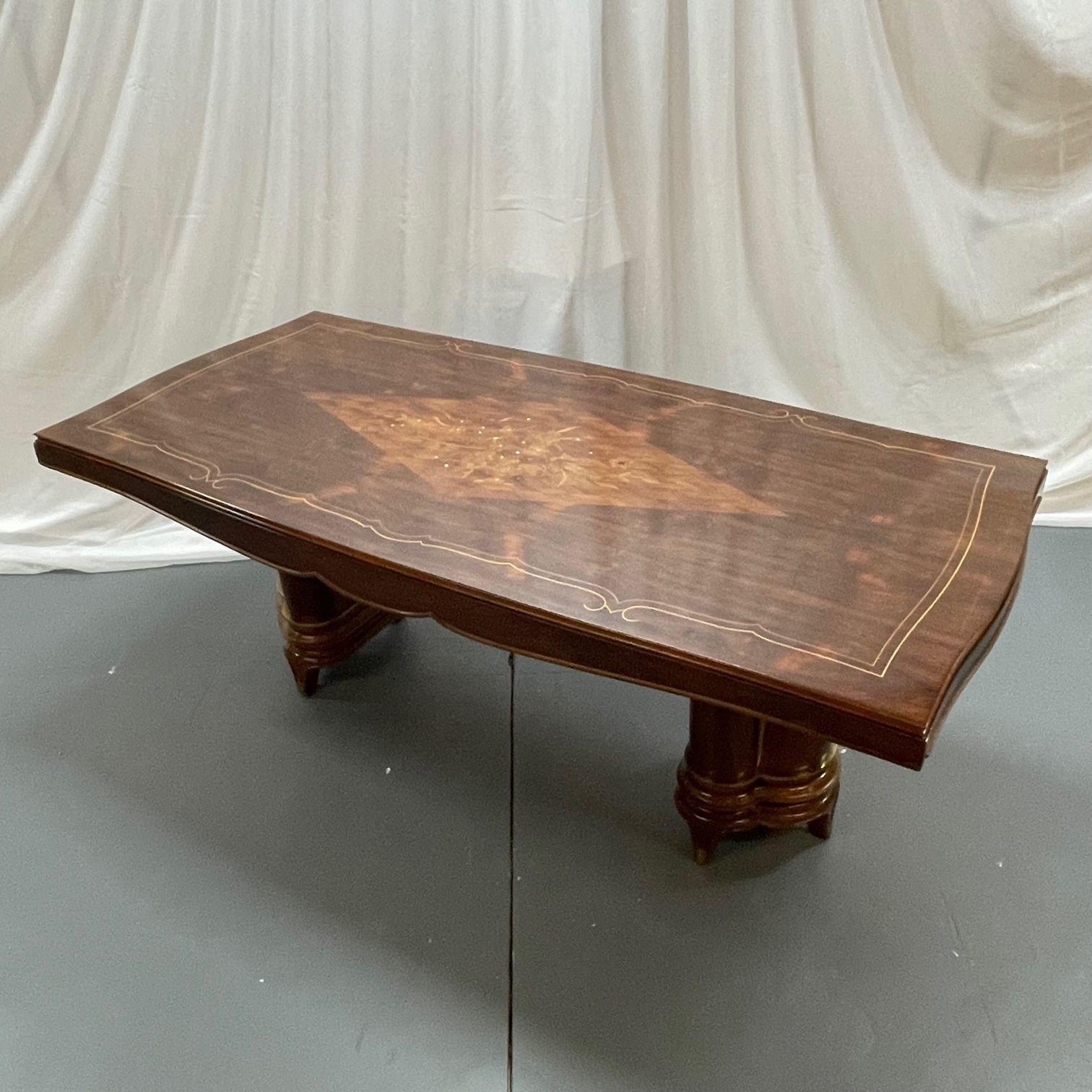 Jules Leleu, Art Deco, Dining Table, Rosewood, Abalone Inlay, France, 1935 For Sale 7