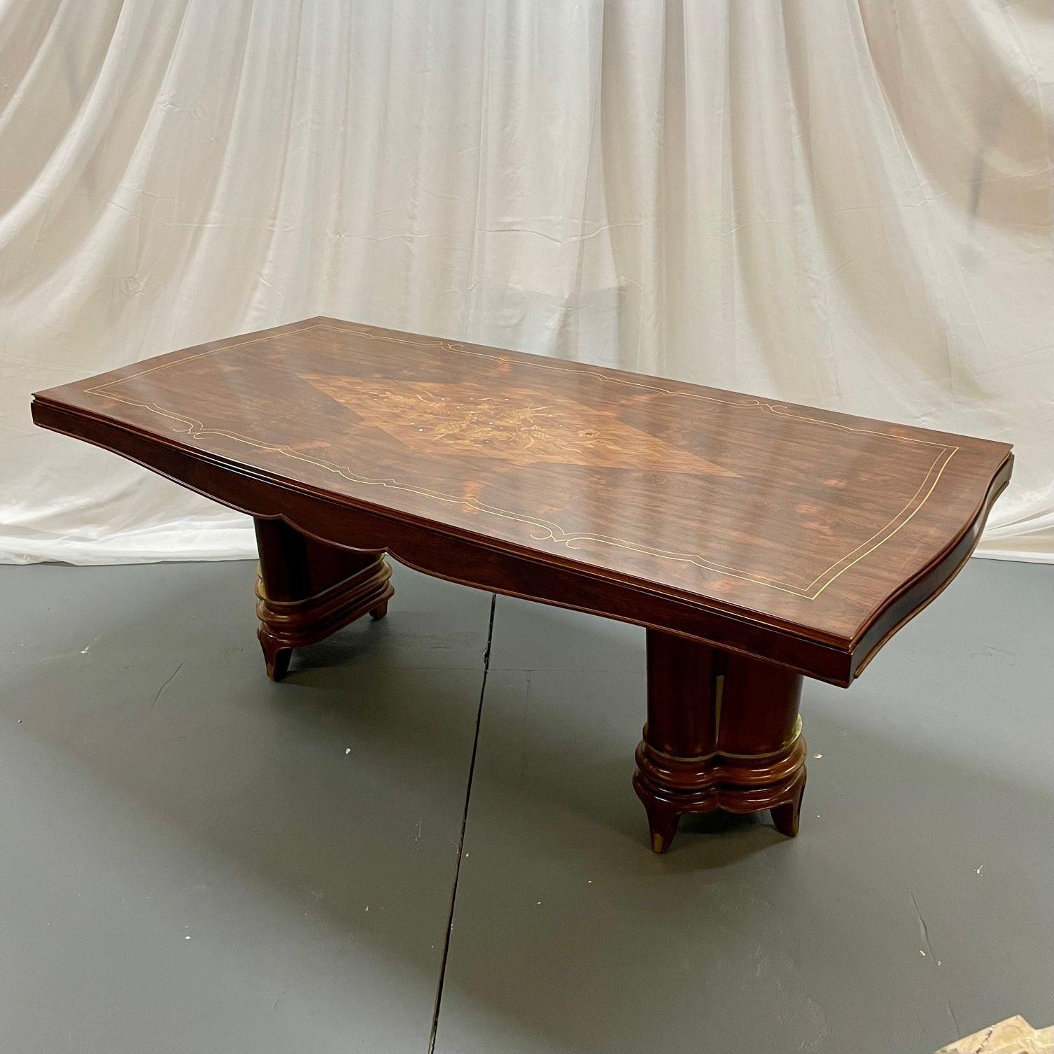 Jules Leleu, Art Deco, Dining Table, Rosewood, Abalone Inlay, France, 1935 For Sale 9